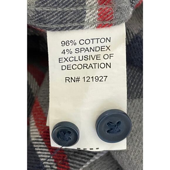 Johnnie-O Rudy Hangin' Out Button Down Flannel Shirt Charcoal Plaid Mens XL - Picture 12 of 14